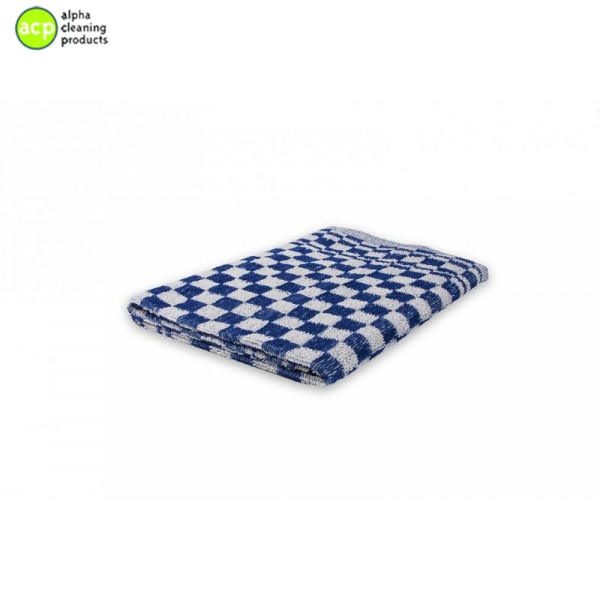 Keuken/handdoek blauw/wit  60x60 Werkdoeken